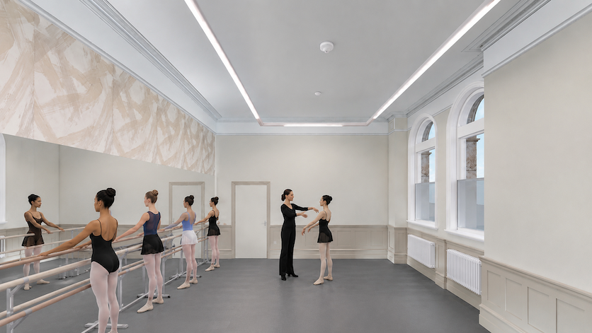 Artist impression of a refurbished Brook Theatre dance studio